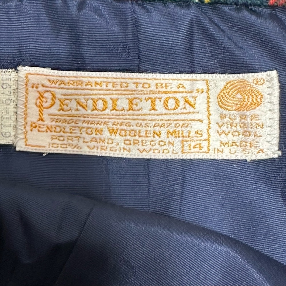 Pendleton Vintage Red Royal Stewart Tartan MIDI ALine Christmas Plaid Wool Skirt - Picture 9 of 12